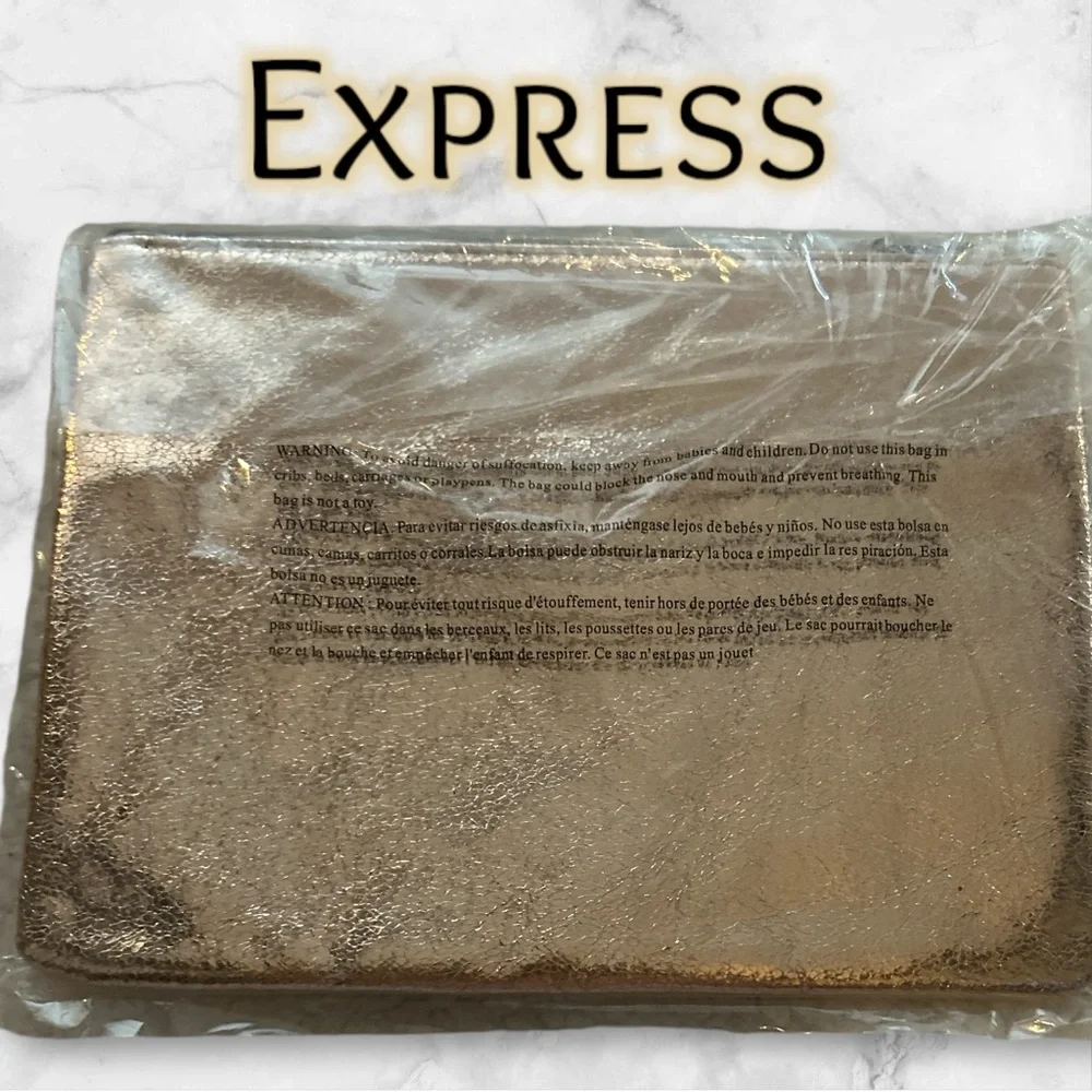 Express Metallic Cosmetic bag MERCI Print